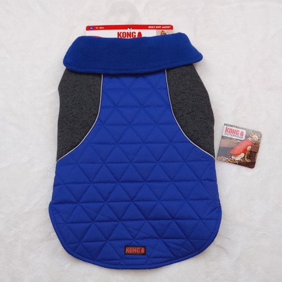 Kong Dog Kong Outerwear Blue Black Quilt Snit Water Resistant Panel